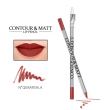 Creion pentru conturul buzelor, Contour and Matt, Revers, nr.02 Marsala, mat
