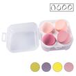 Set 4 bureti machiaj, pentru aplicarea fondului de ten, Blender, stil lacrima Top Choice 38538, cu cutie depozitare