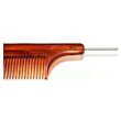Pieptan pentru tapat cu maner metalic, Amber, Top Choice