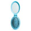 Perie pliabila cu oglinda pastel IDC Institute 18301RB, bleu