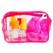 Set recipiente pentru calatorii si borseta 90001 Neon Travel, IDC Institute