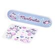 Set 2 lacuri de unghii, pila si stickere decorative Yummy, Martinelia 12242, 3 ml