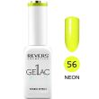 Lac de unghii Gellac 1 Step, Hybrid Effect, Non UV, Revers, 56 Galben Neon, 10 ml