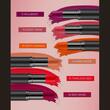 Set 24 bucati Ruj de buze Lip Image, Revers, cu testere