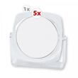 Oglinda machiaj cu lupa si picior, plastic, Top Choice 85048 (marire x5)