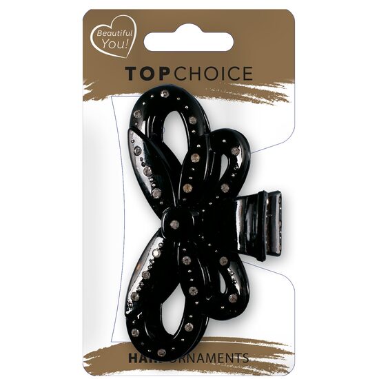 Clama de par Top Choice, 24597, negru, cu strassuri