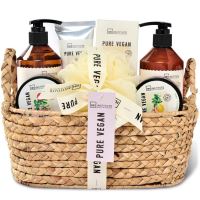 Set 7 produse de ingrijire cu cosulet decor Pure Vegan IDC Institute 42042, 800 ml