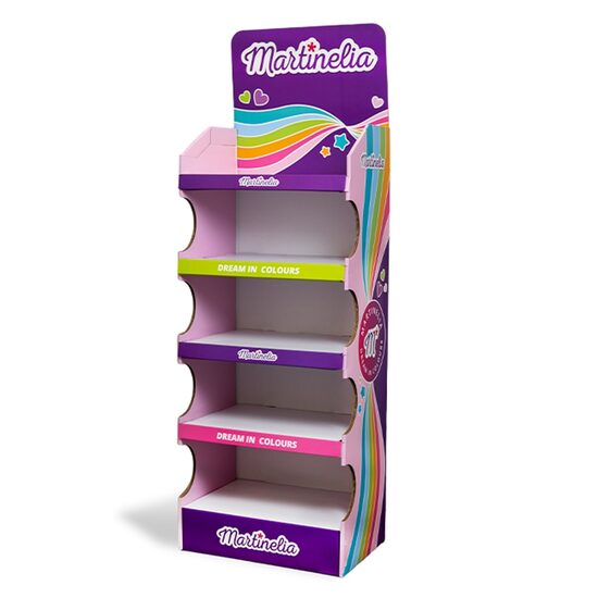 Display carton pentru expunere produse Martinelia 60x40x145