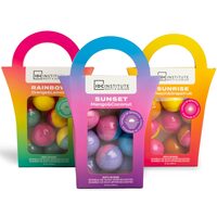 Pachet 12 seturi cu 8 bile efervescente de baie Sunrise/Sunset/Rainbow, IDC Institute 99025, 8 x 15g