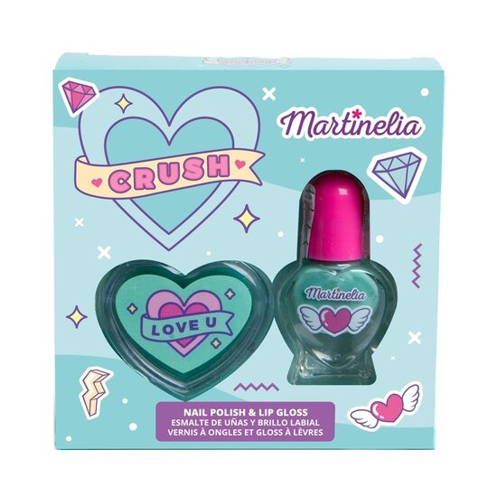  Set gloss de buze si lac de unghii Crush Nail Duo, Martinelia, 82500 - Bleu