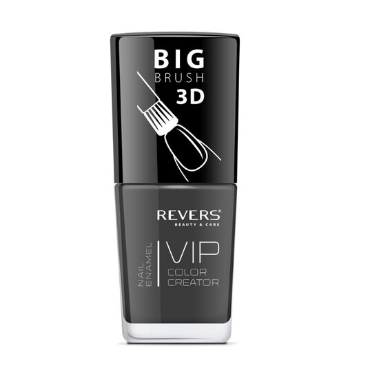 Lac de unghii Vip, 3D, Revers, gri, Lucios, 12 ml, Nr 005 - inchis