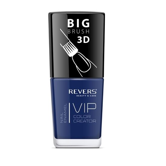 Lac de unghii Vip, 3D, Revers, albastru inchis, Lucios, 12 ml, Nr 009