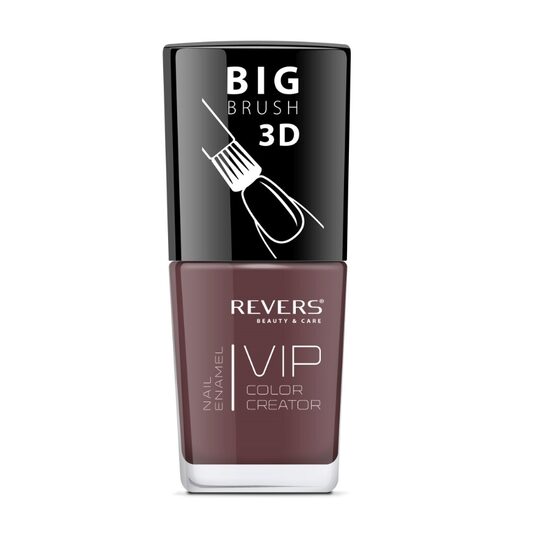 Lac de unghii Vip, 3D, Revers, maro inchis, 12 ml, Nr 014 - Lucios