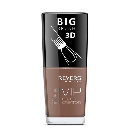 Lac de unghii Vip, 3D, Revers, maro, 12 ml, Nr 028 - deschis, Lucios