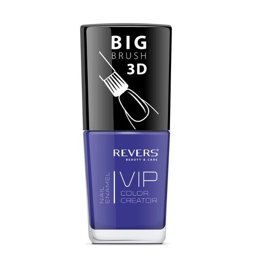 Lac de unghii Vip, 3D, Revers, albastru inchis, Lucios, 12 ml, Nr 090 - indigo