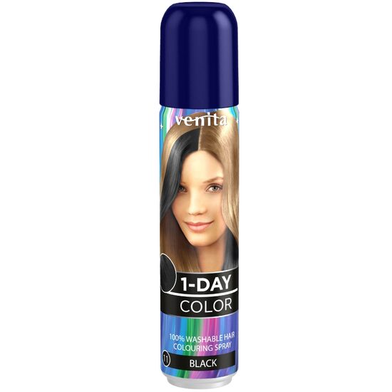 Spray colorant pentru par, Venita, 1-Day Color, nr 11, Negru