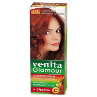 Vopsea de par, permanenta, Glamour, Venita, Nr. 4/3, Rosu Aprins