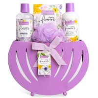 Set 4 produse cosmetice I love Flowers, IDC Institute 44052, purple, 600 ml