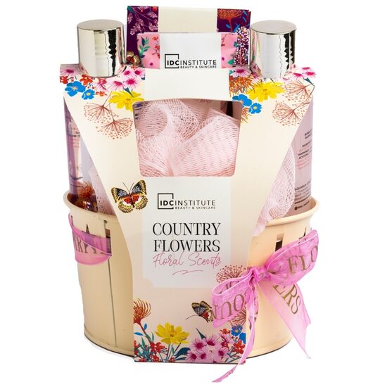 Set 5 produse de ingrijire corporala Country Flowers Bucket, 56234, IDC Institute