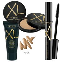 Set ingrijire ten pudra, fond de ten si mascara XL, Revers