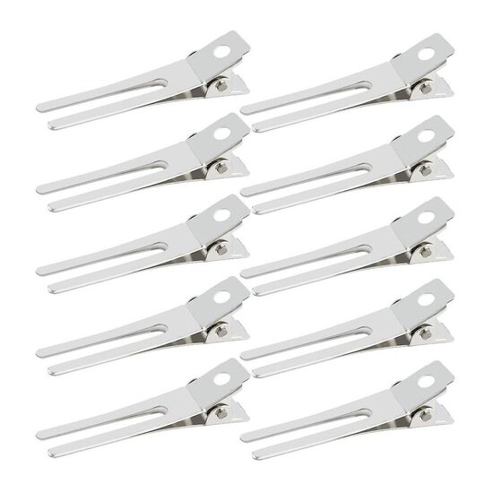 Set de 12 clipsuri metalice pentru par, Alligator, Top Choice, 20438