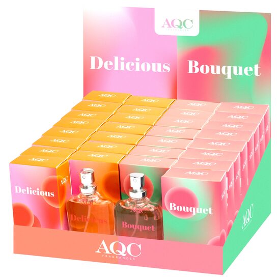 Set 30 Apa de toaletă cu 2 testere, 15ml, 99055, AQC Fragrances, Delicious Bouquet