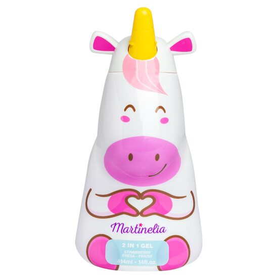 Gel de duș și șampon 2 în1 Little Unicorn, Martinelia, 91029, 414ml
