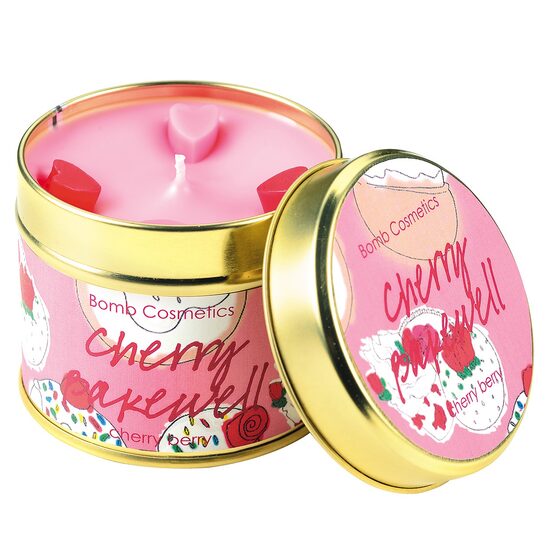 Lumanare parfumata 180g  Cherry Bakewell (Cutie metalica), Bomb Cosmetics
