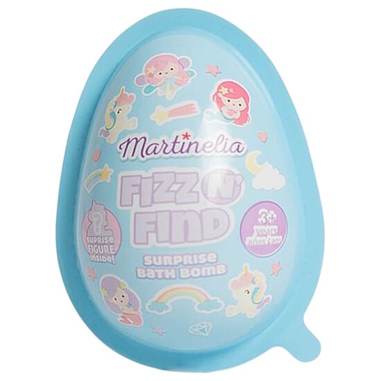 Bombă de baie efervescentă cu surpriză în interior, albastra, 98212K, Martinelia, 150g