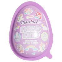 Bombă de baie efervescentă cu surpriză în interior, mov, 98212K , Martinelia, 150g