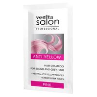 Sampon pentru eliminarea nuantelor de galben, cu reflexe roz, Venita, 25ml