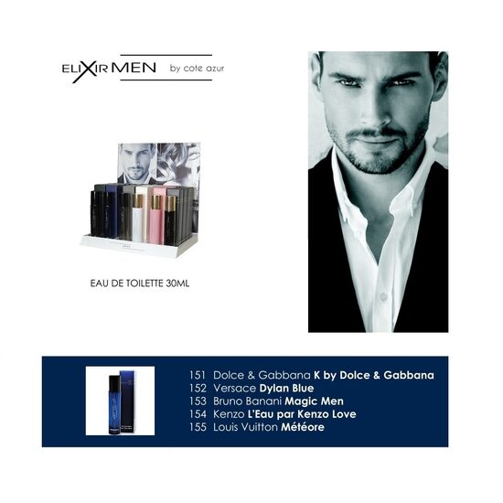 Tester - Apa de toaleta Cote d'Azur, Elixir, Blue, Barbati, 30ml 