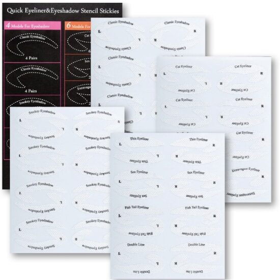 Set 5 Sabloane pentru machiaj, fard de pleoape si eyeliner, Top Choice, 30 buc/set