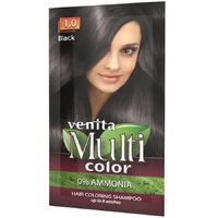Sampon Colorant si Nuantator, Multicolor, Venita, 1.0 Black, 40g, 