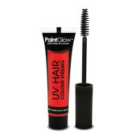 Rimel de par reactiv in lumina UV, rosu, pentru suvite colorate, Paint Glow Hair Streaks, 15ml