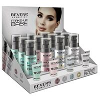 Set mix 12 bucati Baza machiaj cu pompita, Revers, verde, roz, silicon, baza, 30 ml