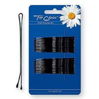 Agrafe negre mari, Top Choice, set de 20 buc