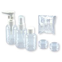 Set de 5 Recipiente pentru calatorie si etui cu fermoar, Top Choice, 42218